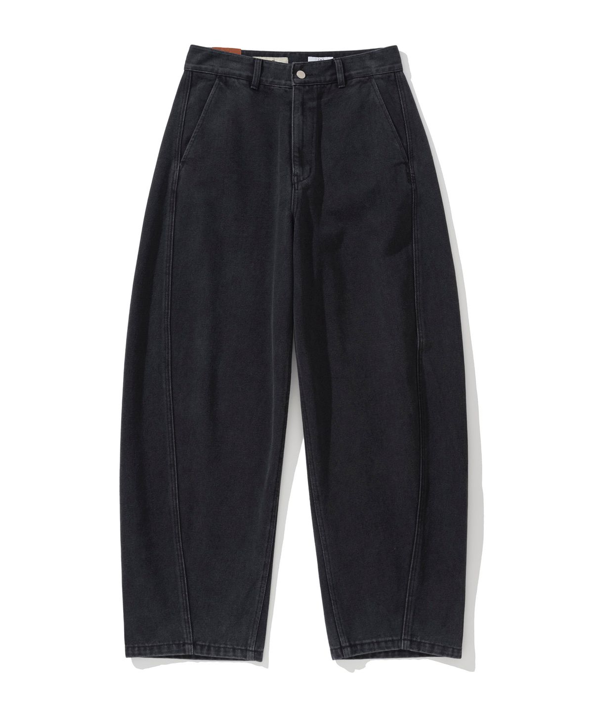 시도(SIIIIDO) DAWKINS WASHED BLACK CURVED LINE DENIM JEANS #1