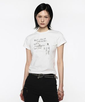 Misprint Fitted Top - White