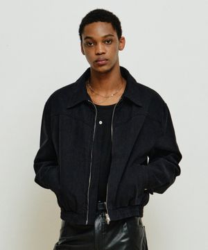 웨스턴 코튼 크롭 자켓 [블랙]