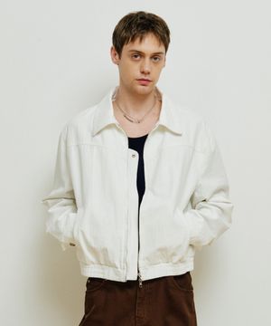 웨스턴 코튼 크롭 자켓  [화이트]