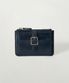 빈티지 버클 카드 지갑 네이비