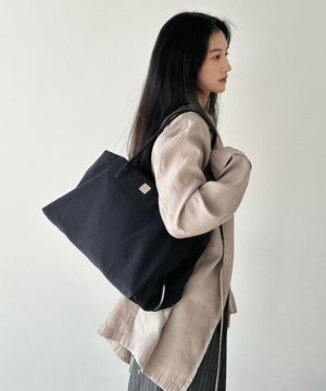 멀티 포켓 와이드 토트백 Black