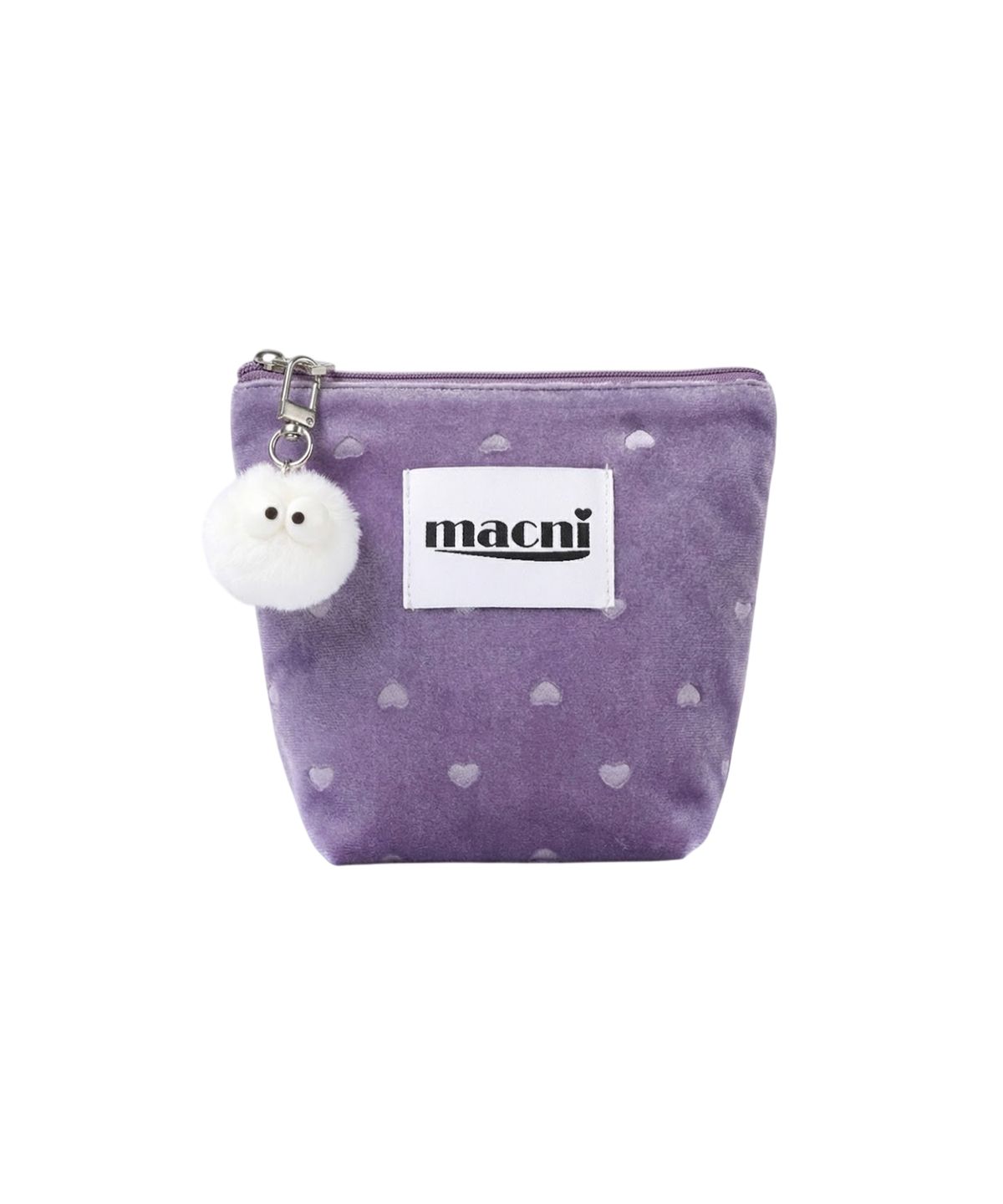 마크니(MACNI) HEART VELVET STANDY POUCH LAVENDER