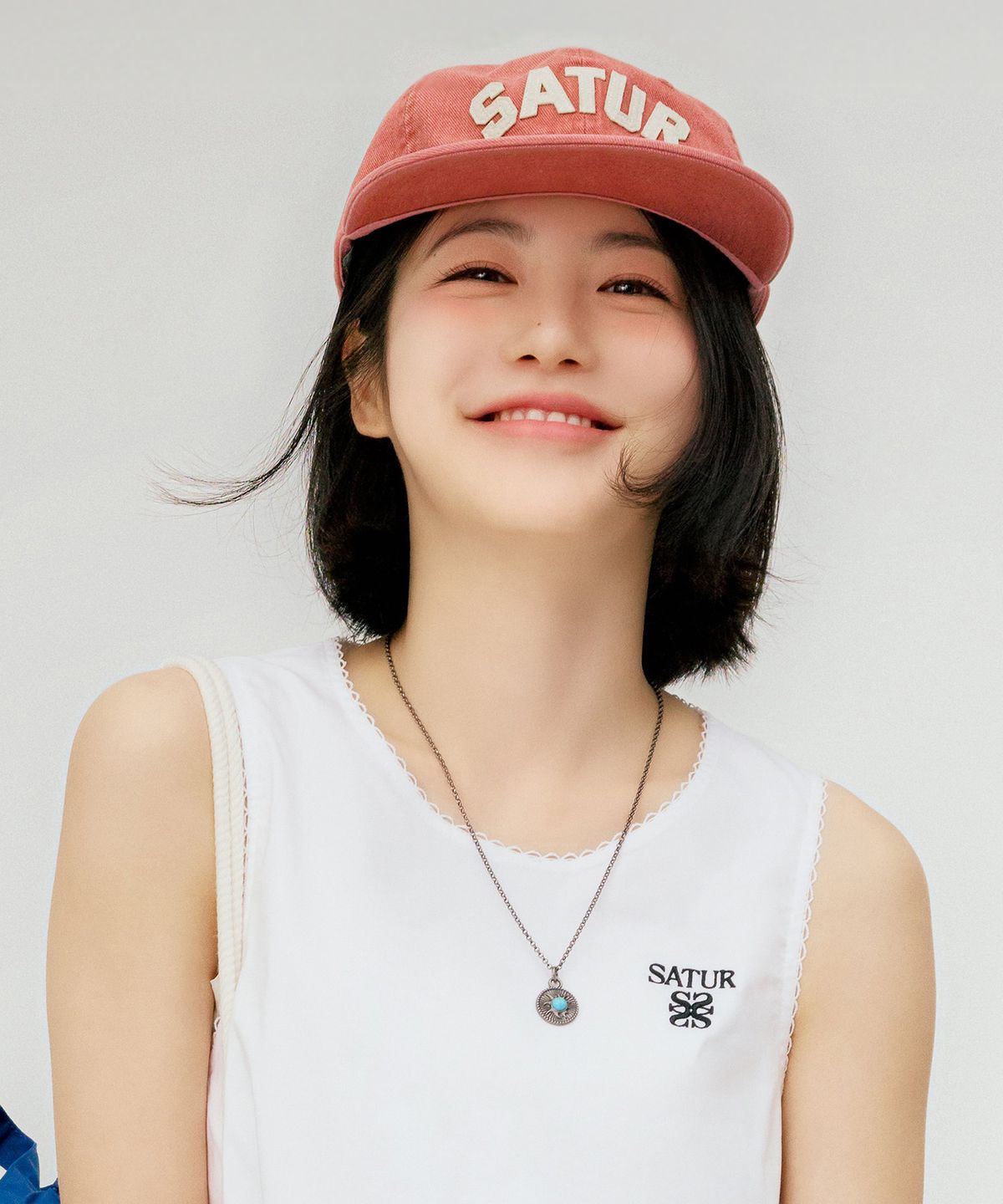 세터(SATUR) 아치 로고 아플리케 볼캡 브릭