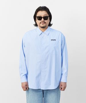 [빅사이즈]시티 스트라이프 오버핏 셔츠