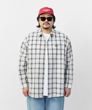 [빅사이즈]시어서커 에어플로우 체크 셔츠