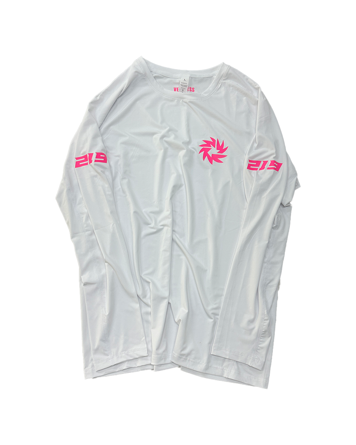 베르브리스(VERBLESS) 219 스포츠 핑크 탑 긴팔 티셔츠(white)