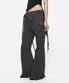 Wrap Skirt Flare Pants - Charcoal