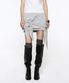 Drape Wrap Mini Skirt - Gray