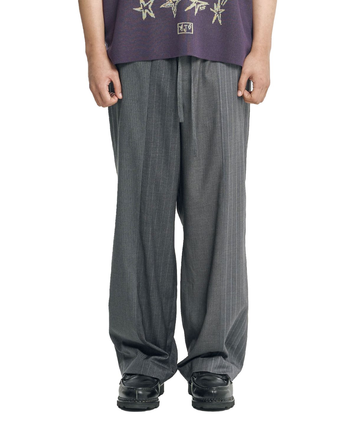 아조바이아조(AJOBYAJO) Quad Stripe Trousers [GREY]