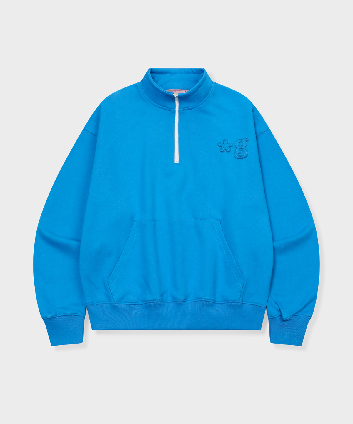 글런든(GRUNDEN) SIGNATURE LOGO HALF ZIP-UP (SKY BLUE)