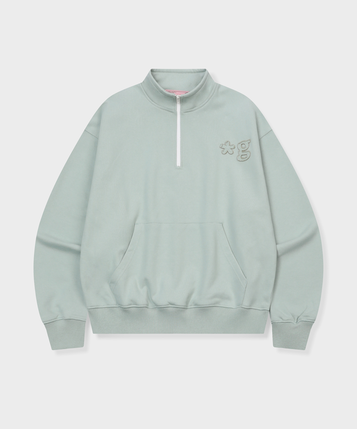 글런든(GRUNDEN) SIGNATURE LOGO HALF ZIP-UP (PISTACHIO)