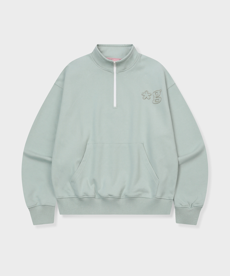 SIGNATURE LOGO HALF ZIP-UP (PISTACHIO)