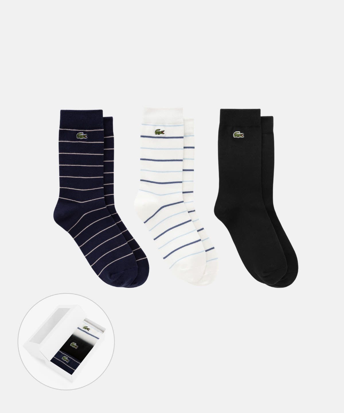 라코스테(LACOSTE) 남성 패턴 3P 번들 RA139B-56G 166