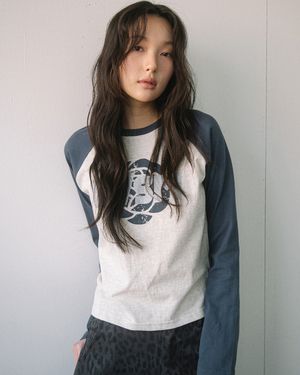 ROSE RAGLAN L/S TEE(NAVY)