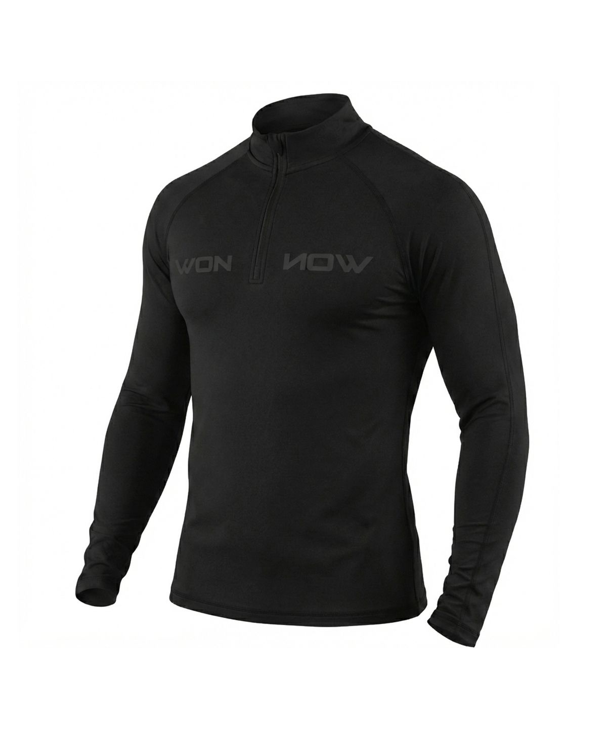 원나우(WONINOW) WONINOW half zip compression_BLACK