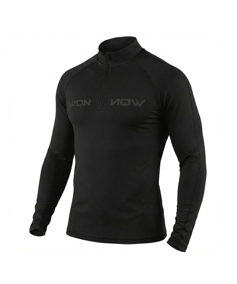 WONINOW half zip compression_BLACK