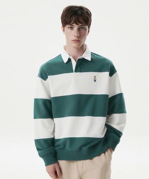 Steve Rugby Stripe Sweatshirt / WHMAG2221U