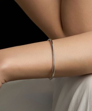 실버 925 에센셜 싱글 라인 뱅글 팔찌 LLBS26103S