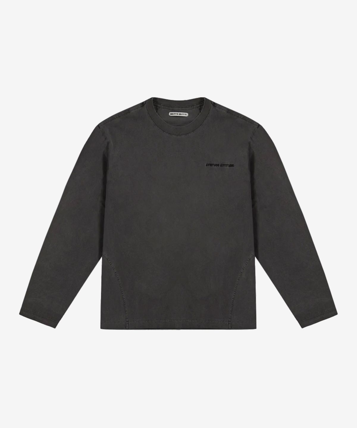 애티튜드 애티튜드(ATTITUDE ATTITUDE) AA Curved Garment Dyeing Long Sleeve Grey