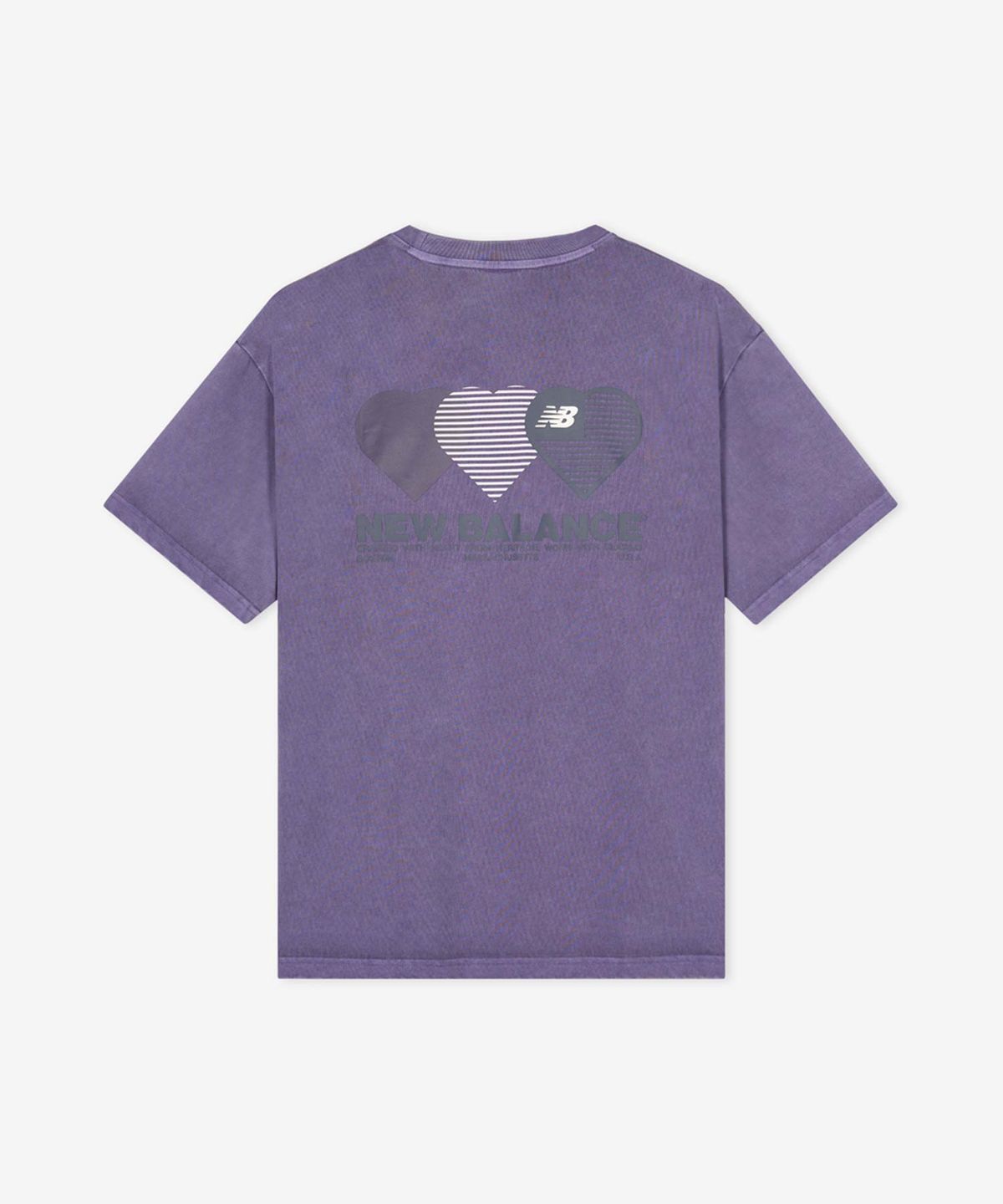 뉴발란스(NEW BALANCE) NBNEG2A073 / UNI NB 하트 그래픽 반팔티 (DARK PURPLE)