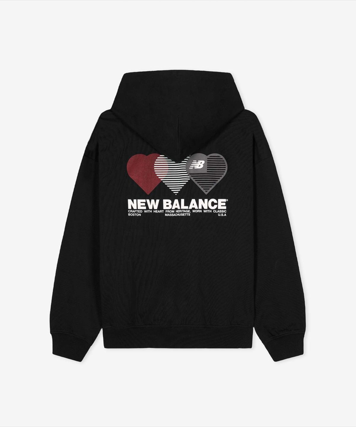 뉴발란스(NEW BALANCE) NBN0G2A033 / UNI NB 하트 그래픽 후드티 (BLACK)