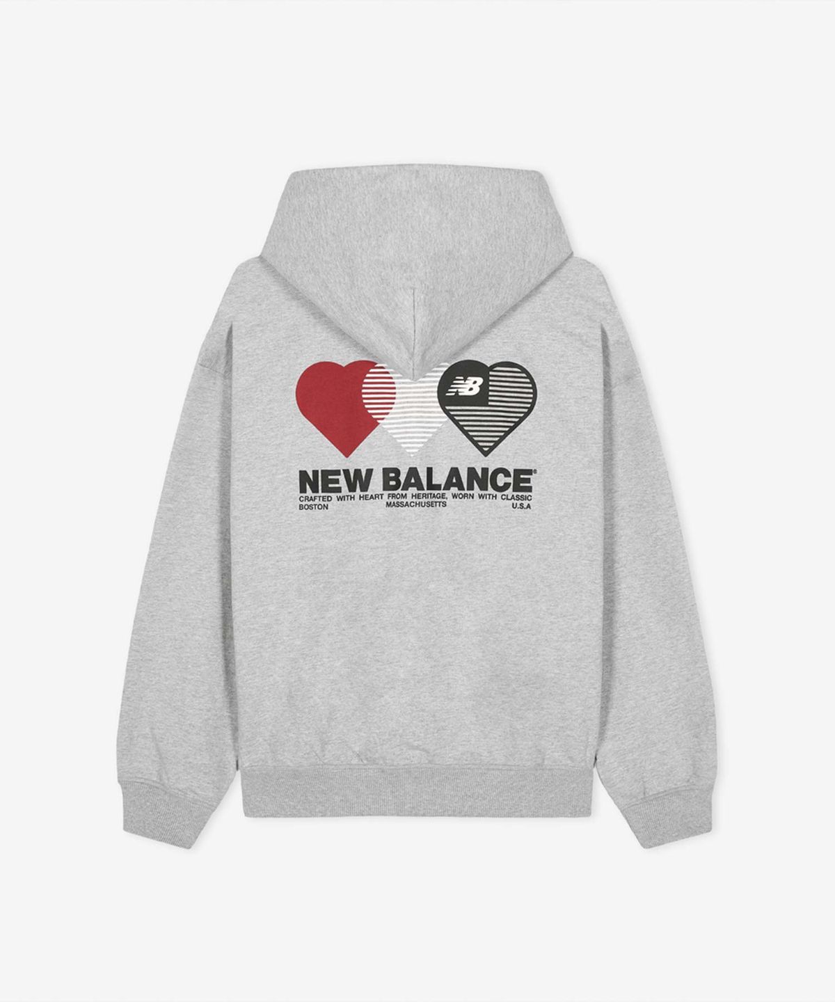 뉴발란스(NEW BALANCE) NBN0G2A033 / UNI NB 하트 그래픽 후드티 (GRAY)