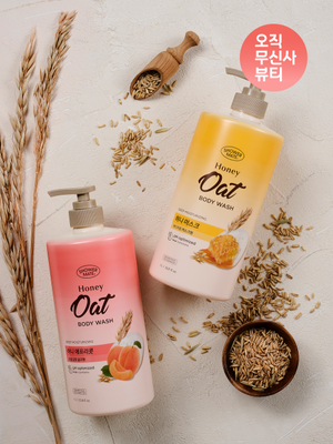 샤워메이트 바디워시 허니오트 1L (머스크/애프리콧)