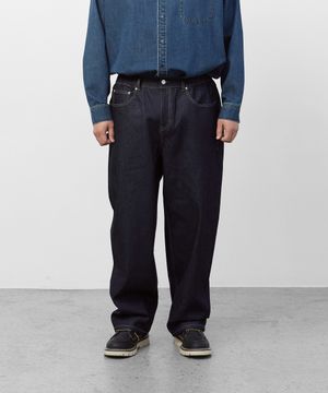 [빅사이즈]인디고 셰이드 루즈 데님 팬츠