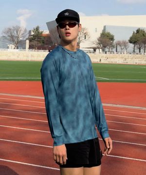 유니 타이다잉 그리드메쉬 긴팔티셔츠_KH R1TS2104