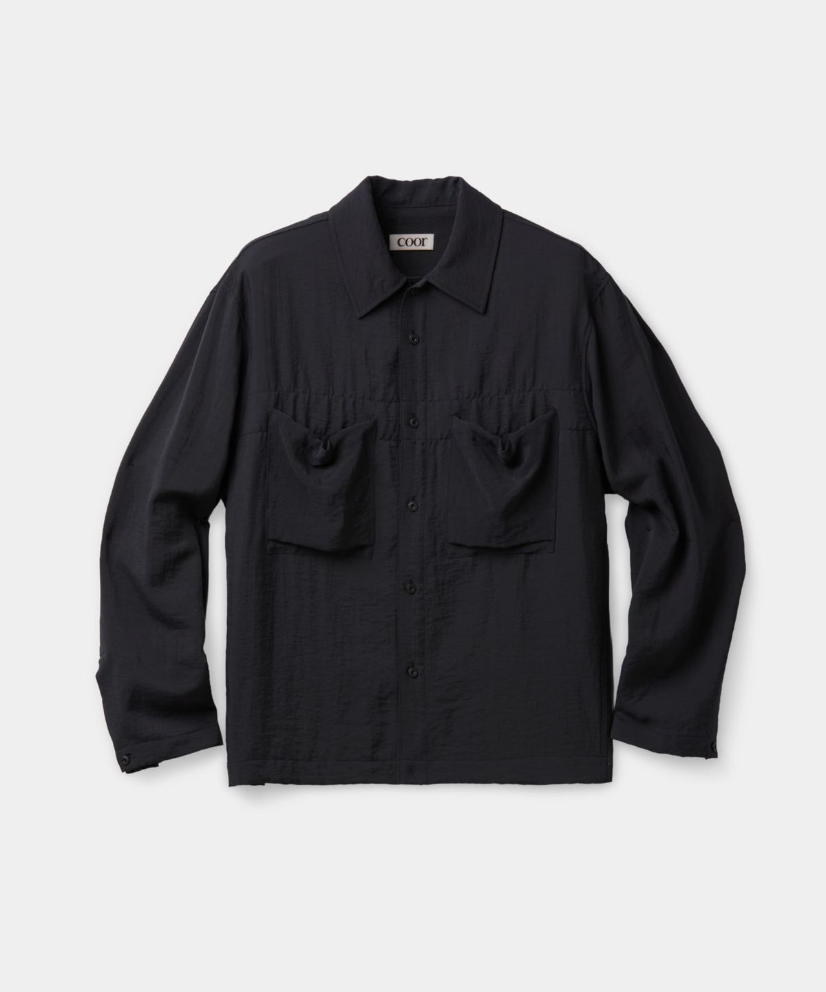 쿠어(COOR) BDU 드로우스트링 릴렉스드 셔츠 (딥네이비)