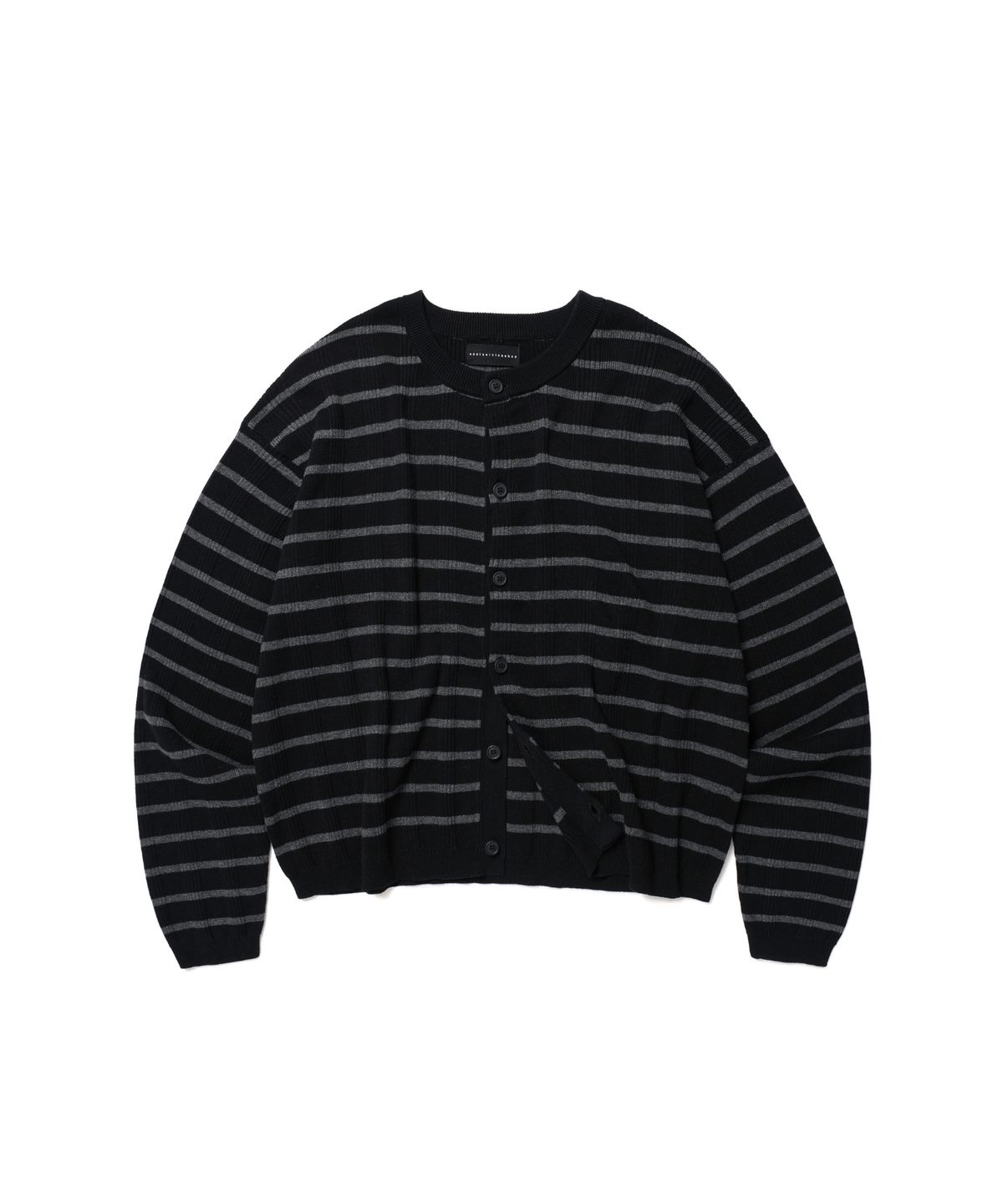 이스트서비스샵(eastserviceshop) ESS 스트라이프 크롭 가디건 - 블랙