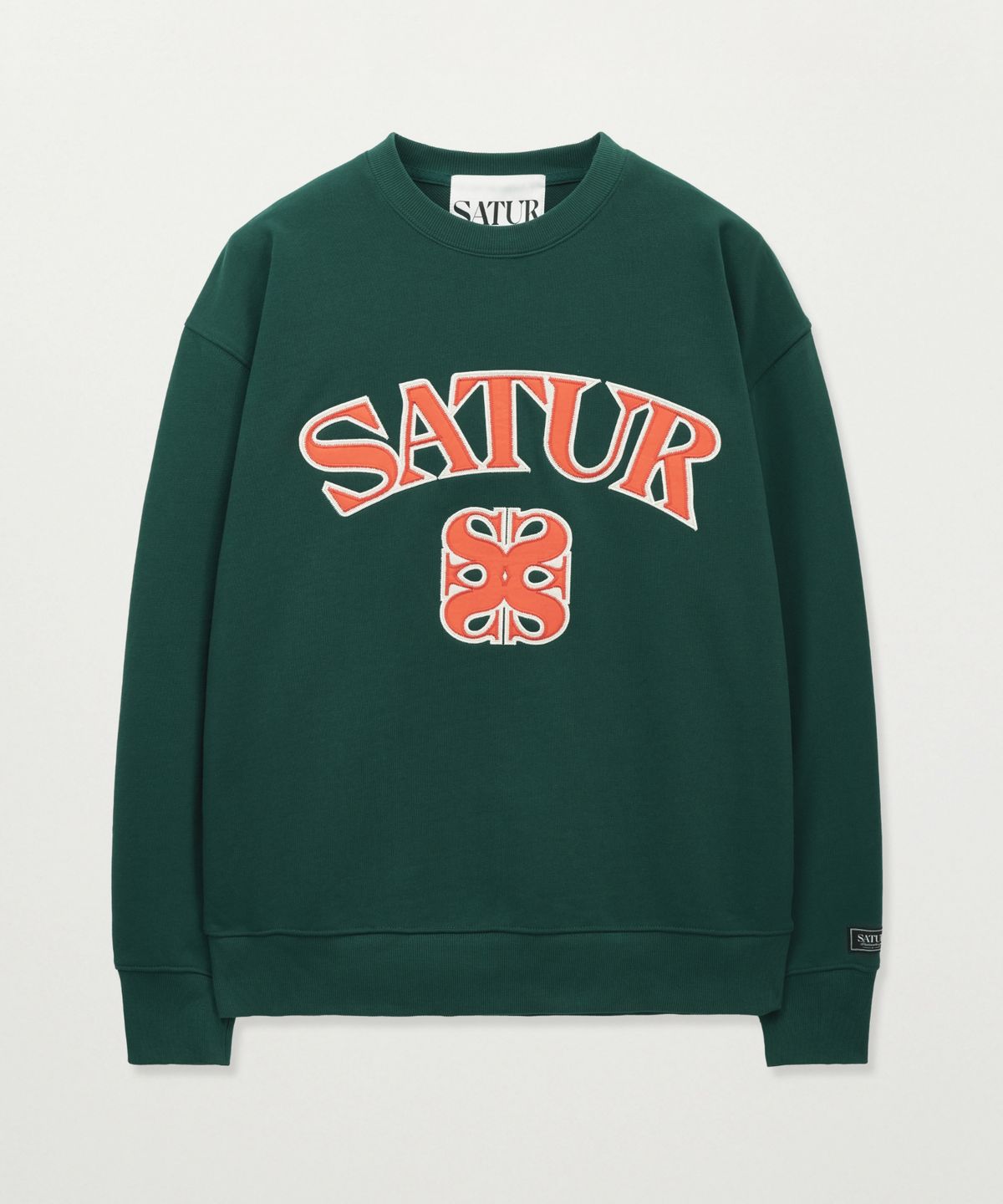 세터(SATUR) 아치 아페로 로고 스웨트셔츠 딥 그린