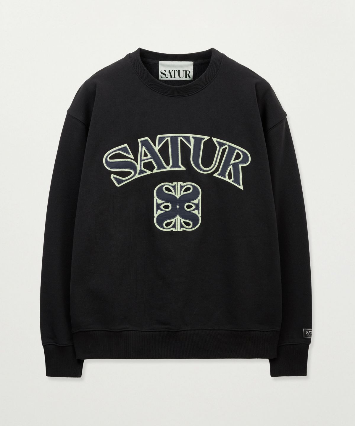 세터(SATUR) 아치 아페로 로고 스웨트셔츠 블랙