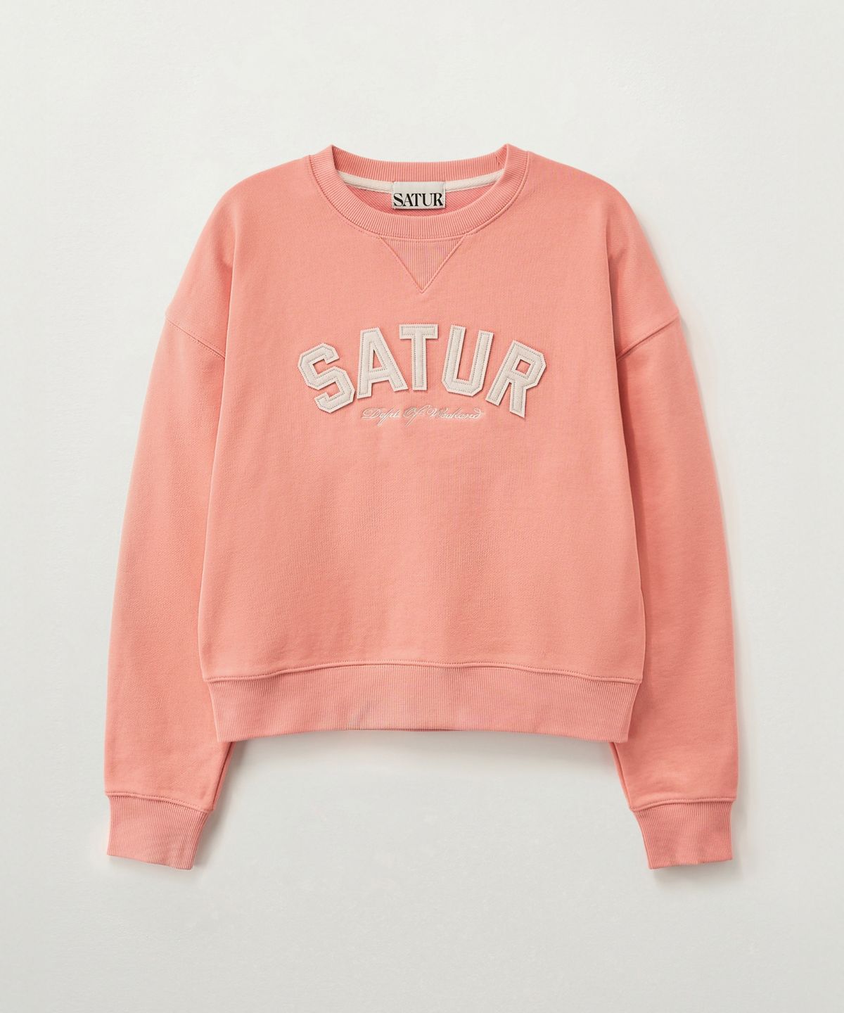 세터(SATUR) (W) 루고 베이직 크롭 스웨트셔츠 핑크