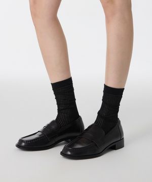 우먼즈 버티컬 시어삭스 4팩 [블랙]