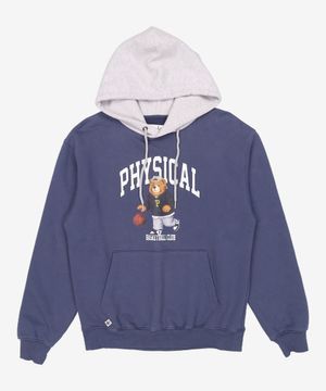 BEARS BASKETBALL DIET HOODIE NAVY / GRAY M