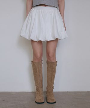 펌킨 스커트 숏 팬츠-화이트