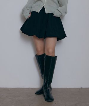 펌킨 스커트 숏 팬츠-블랙