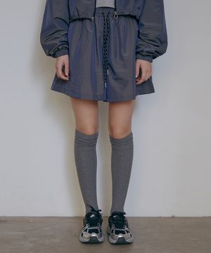 메탈릭 A라인 밴딩팬츠-메탈릭차콜