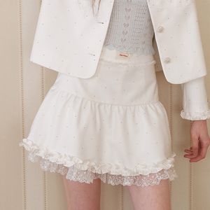 Cest_Diamond ruffle layered skirt