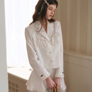 Cest_Diamond ruffle short jacket