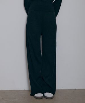 원마일 골지 니트팬츠-블랙