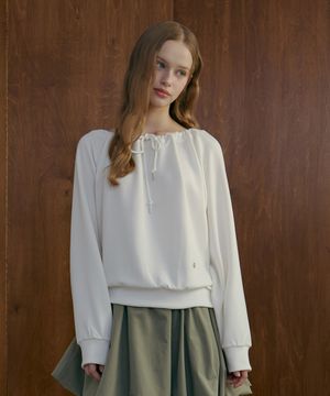 벌룬셔링 래글런 맨투맨-화이트