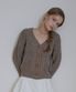 우드버튼 케이블 가디건-브라운