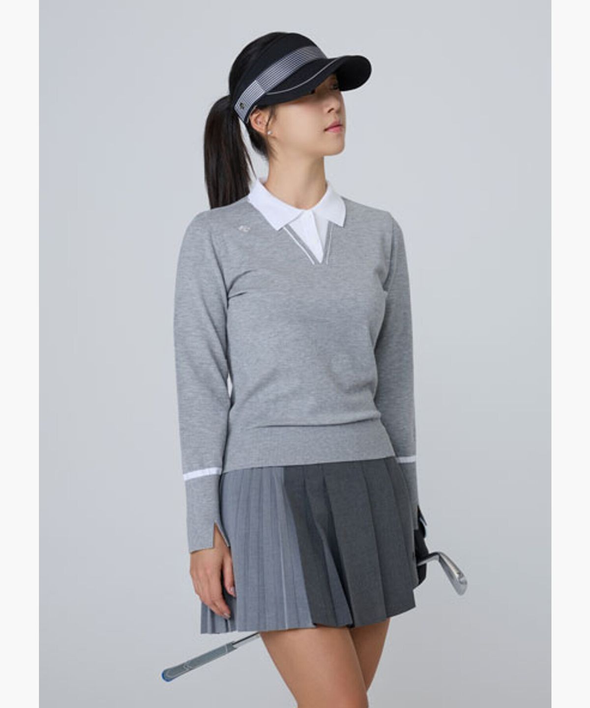데상트 골프(DESCENTE GOLF) 여성 카라 긴팔 풀오버  DR12WFKP21