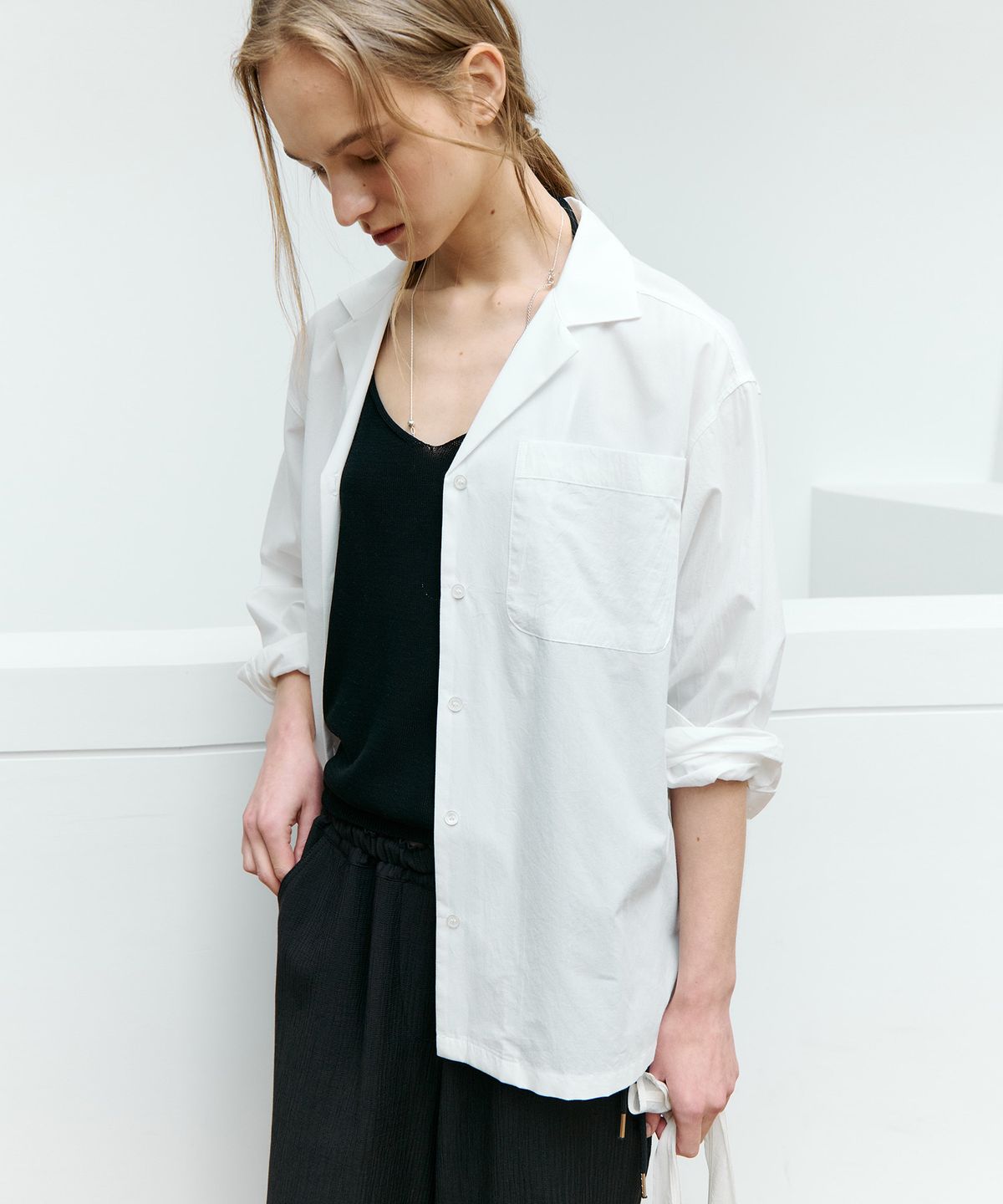 더 릴(THE LILLE) Pocket Symbol Shirts_Ivory