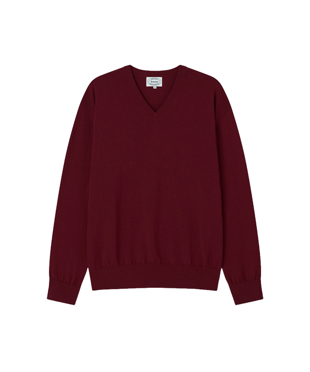 브루먼(BRUMAN) Cotton V-Neck Knit (Burgundy)