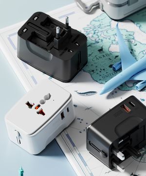 [여행 선물] 초고속 충전 해외 여행용 멀티 어댑터 2포트(C+A) 일본 중국 유럽