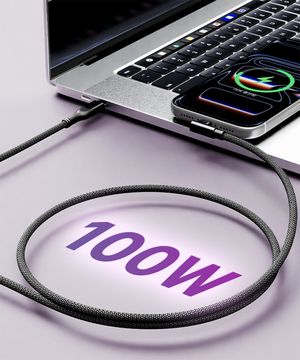 [초고속 충전] PD충전 100W L자형 C to C타입 패브릭 케이블